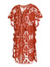 Cache maillot creux brodé rouge des années 1960