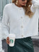 Cardigan Maille Femme Pull Vintage Blanc avec Buttons