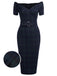 Robe Crayon Vintage Bleu Année 60 À Carreaux Cocktail Pin up