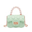 Sac à Main Rouge Vintage Carré avec Perles Chic