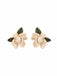 Boucles D'oreilles Tiges Rétro Fleur Abricot