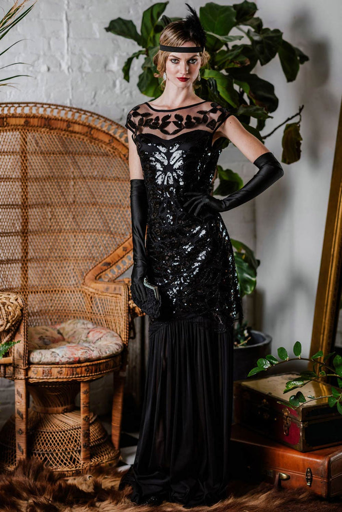 Robe Gatsby année 20 noire