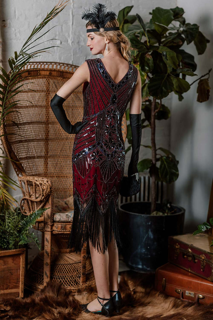 Femmes années 1920 Gatsby Cocktail paillettes Art déco robe Flapper à  franges -  France