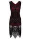 Robe Charleston Soirée Vintage Année 20 Gatsby à Franges Paillettes Chic