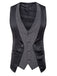 Gilet de Costume à Queue d'Aronde Top Patchwork Vintage Unisexe