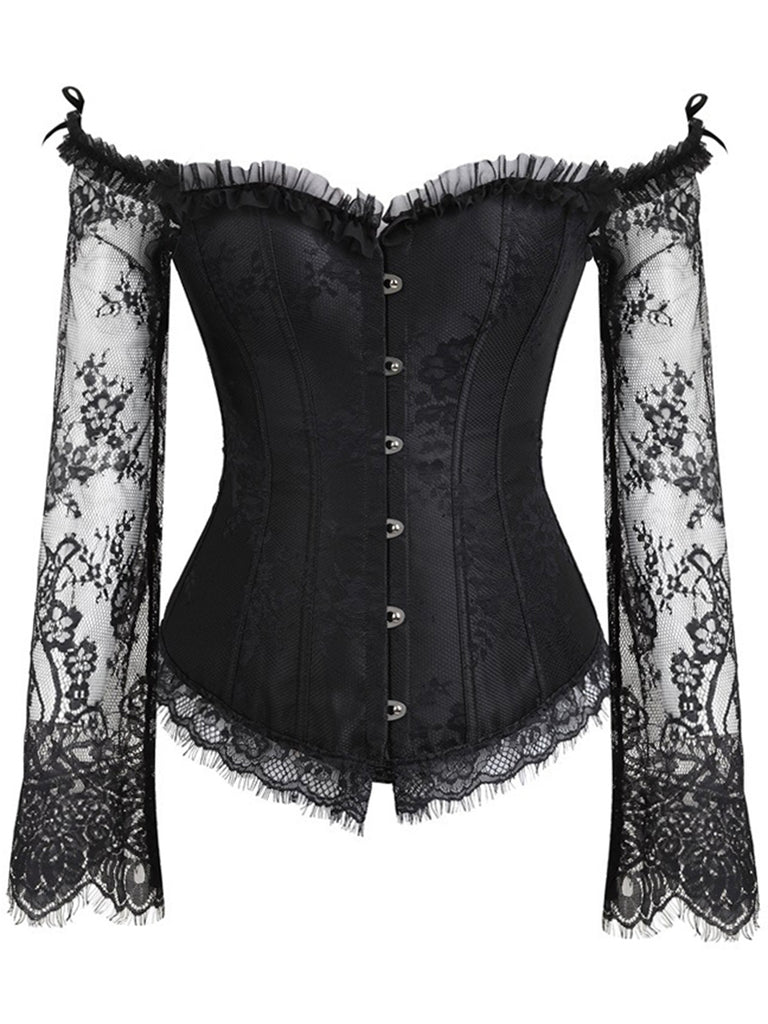 Gothic Corset Vampire Fleur Dentelle Bal Déguisement Steampunk