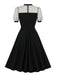 Robe Swing Vintage Année 50 à Pois Avec Nœud Papillon Soirée Cocktail