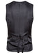 Gilet de Costume à Queue d'Aronde Top Patchwork Vintage Unisexe