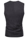 Gilet de Costume Top Vintage Unisexe Avec Buttons Gris