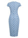 Robe Crayon Bleue à Pois des Années 1960