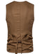 Gilet de Costume à Queue d'Aronde Top Patchwork Vintage Unisexe