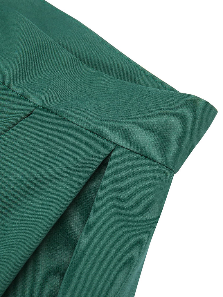 Jupe plissées mi-longues vertes des années 1950