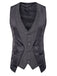 Gilet de Costume à Queue d'Aronde Top Patchwork Vintage Unisexe