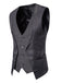 Gilet de Costume à Queue d'Aronde Top Patchwork Vintage Unisexe