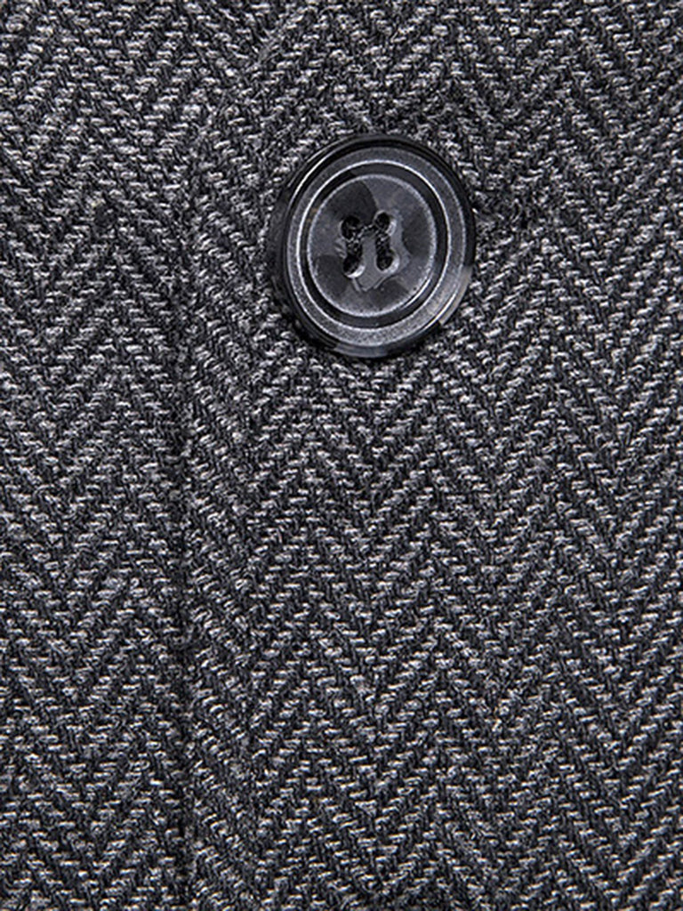 Gilet de Costume à Queue d'Aronde Top Patchwork Vintage Unisexe