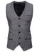 Gilet de Costume Top Vintage Unisexe Avec Buttons Noir