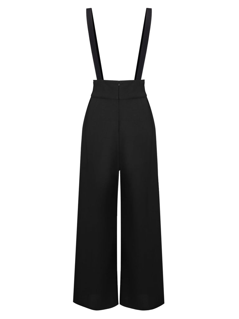 Pantalon noir à Bretelles Unies des Années 1930