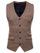 Gilet de Costume Top Vintage Unisexe Avec Buttons Noir