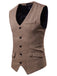 Gilet de Costume Top Vintage Unisexe Avec Buttons Noir