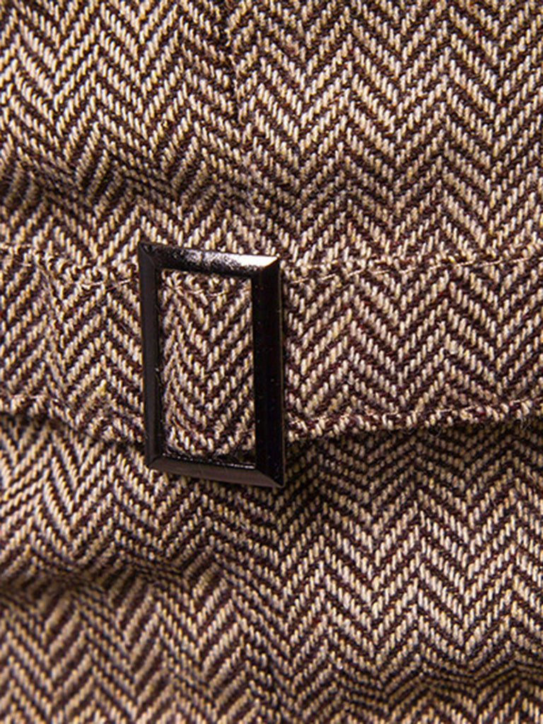 Gilet de Costume Top Vintage Unisexe Avec Buttons Noir