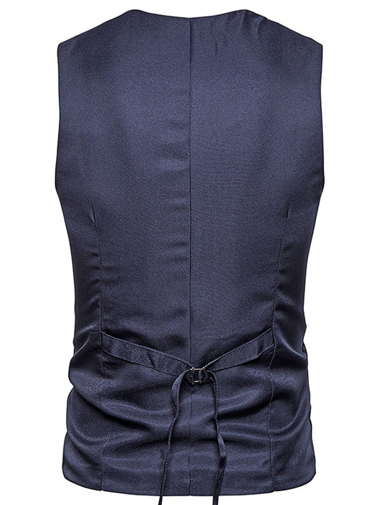 Gilet de Costume à Queue d'Aronde Top Patchwork Vintage Unisexe