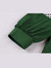 Robe Swing Vintage Années 50 à Pois Demi Manche Vert Chic