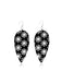 Boucles d'oreilles pendantes Toile d'araignée Halloween Noire