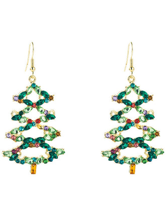 Boucles d'Oreilles Alliage d'Arbre Noël Rétro