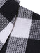 Gilet de Costume à Carreaux Top Vintage Unisexe Avec Buttons Noir et Blanc