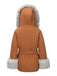 Manteau à capuche en coton épais à fourrure unie des années 1960