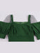 Robe Swing Vintage Années 50 à Pois Demi Manche Vert Chic