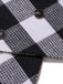 Gilet de Costume à Carreaux Top Vintage Unisexe Avec Buttons Noir et Blanc