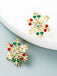 Clous d'Oreilles Rétro Alliage Flocon Neige