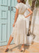 Robe Vintage à Col V Années 40 Solide à Volants Pin Up