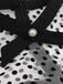 Robe Swing Vintage Année 50 à Pois Avec Nœud Papillon Soirée Cocktail