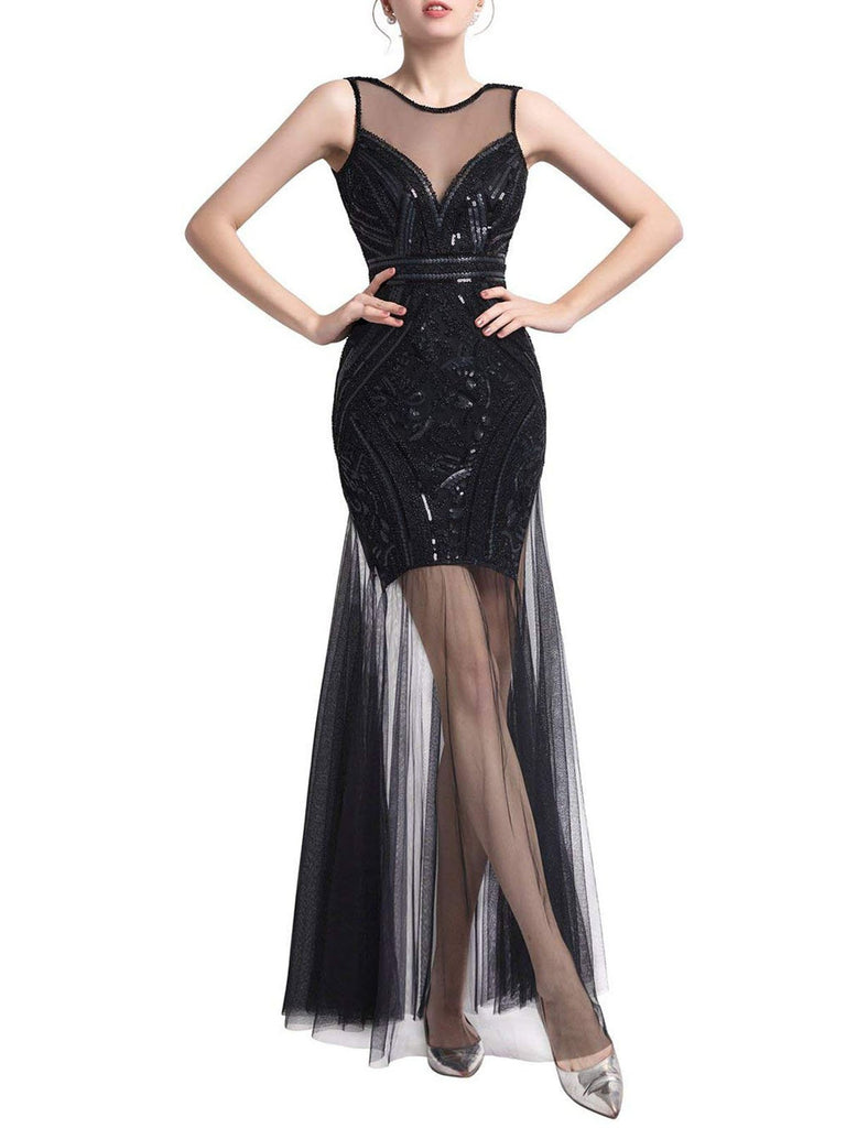 Robe de Mariée Charleston Vintage Année 20 Paillettes Soirée Cocktail Chic