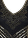 [Produits en Liquidation] Robe Charleston Vintage Année 20 Gatsby à Franges en Perles de Paillettes