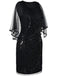 Robe Charleston Cape Cocktail Vintage Année 20 Gatsby de Perles de Paillettes