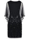 Robe Charleston Cape Cocktail Vintage Année 20 Gatsby de Perles de Paillettes