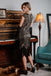 Robe Charleston Vintage Années 20 Gatsby Frangée à Perles et Sequins Chic