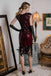 Robe Charleston Vintage Année 20 Gatsby Frangée à Perles et Sequins Rouge