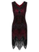 Robe Charleston Vintage Année 20 Flapper à Franges Paillettes Soirée Cocktail