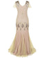 Robes Année 20 Maxi Paillettes Abricotes
