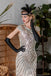 Robe Charleston Longue Cocktail Vintage Année 20 Maxi À Franges Paillettes