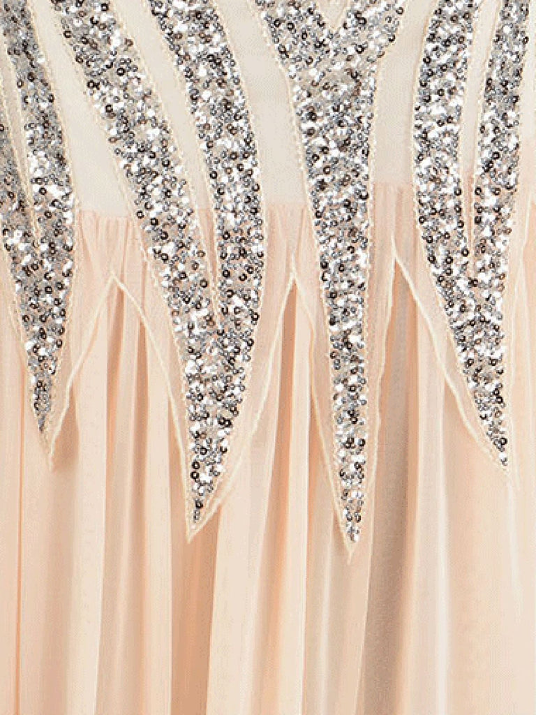 Robe Charleston Vintage Années 20 Gatsby Longue Maxi à Sequins Soirée