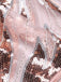 Robe Charleston Rose Cocktail Vintage Années 20 à Paillettes à Manches Evasées