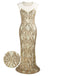 [Produits en Liquidation] Robe Charleston Longue Vintage Année 20 Vintage Paillette Sans Manches