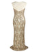 [Produits en Liquidation] Robe Charleston Longue Vintage Année 20 Vintage Paillette Sans Manches