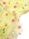 Robe trapèze jaune à fleurs 3D et manches bouffantes