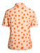 [Prévente] Chemise à manches courtes à fleurs orange des années 1960